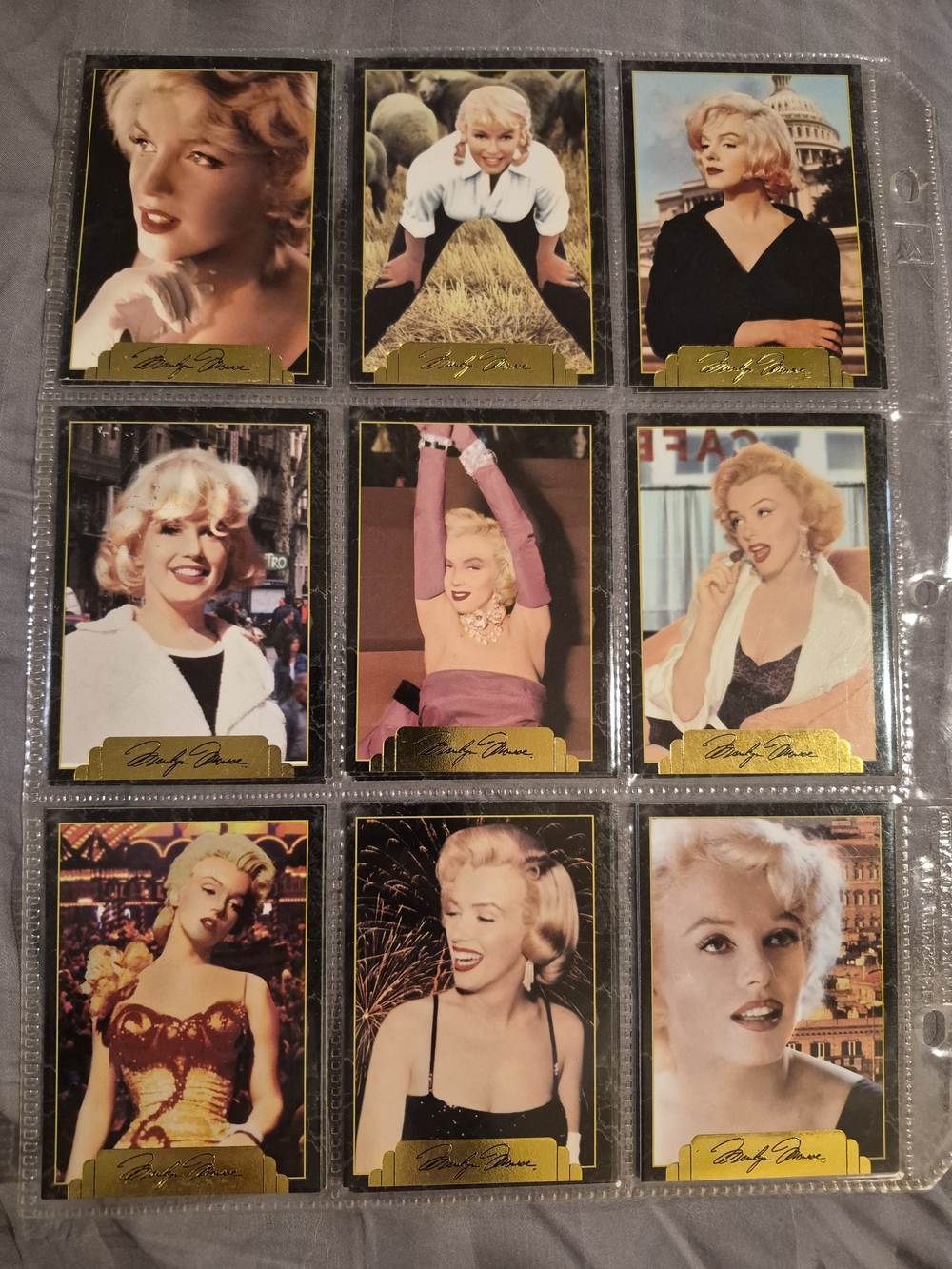 Marilyn Monroe Photo Card Collection 9pcs